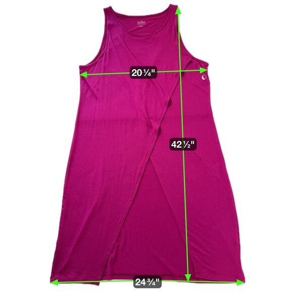 Soho New York Company Jeans Cover Up Front Split Dress Sz XL - Picture 8 of 8